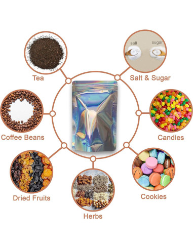 Bolsas Mylar AAS Holográficas Reutilizables 150 Piezas