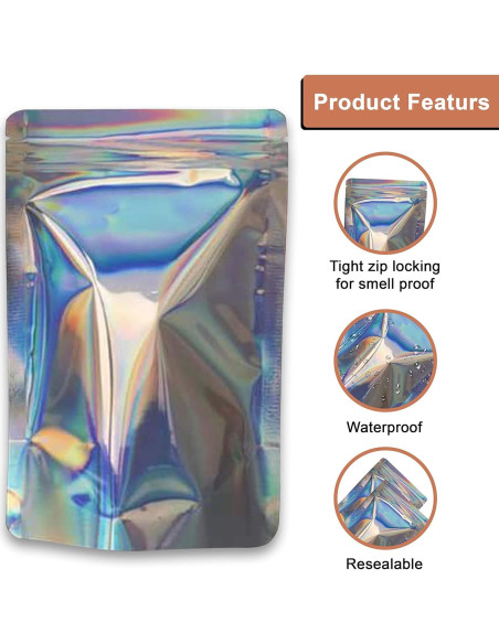 Bolsas Mylar AAS Holográficas Reutilizables 150 Piezas