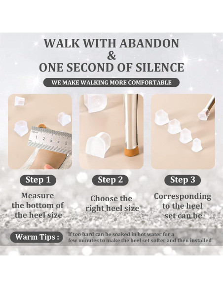 10 Pares de Protectores de Tacón Alto Josojoou - Antideslizantes