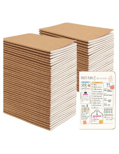 Set de 64 Cuadernos Mini Oucaru Marrón 60 Páginas Lisas