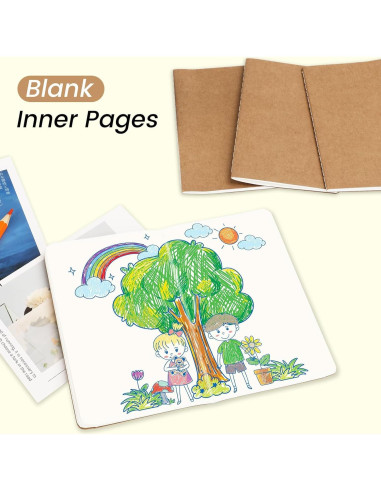 Set de 64 Cuadernos Mini Oucaru Marrón 60 Páginas Lisas