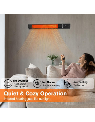 Calentador Infrarrojo Eléctrico ThermoMate 1500W IP65 Patio