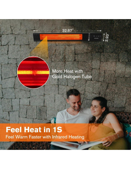 Calentador Infrarrojo Eléctrico ThermoMate 1500W IP65 Patio