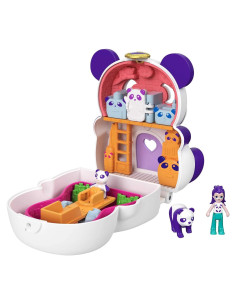 Polly Pocket GTM58 Panda Compacto con Muñeca y Sorpresas