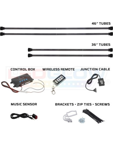 Kit de Iluminación LED Multicolor LEDGlow 4pc - 378 LEDs