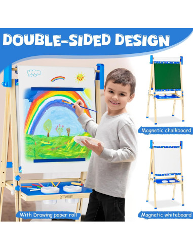 Caballete de Arte Ajustable Doselie para Niños 2-10 Años