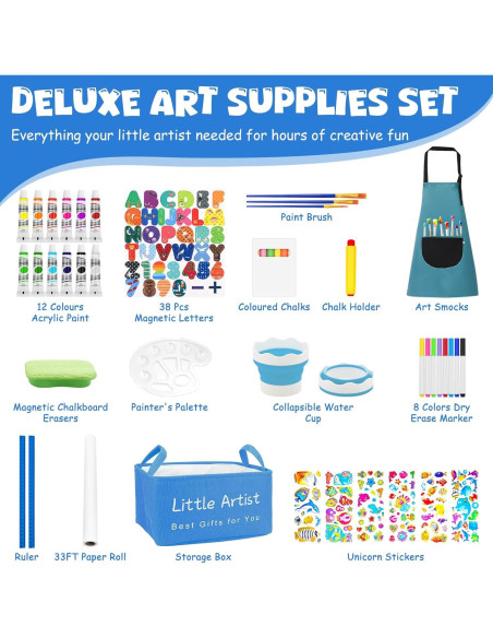 Caballete de Arte Ajustable Doselie para Niños 2-10 Años