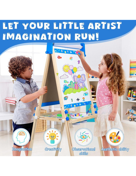 Caballete de Arte Ajustable Doselie para Niños 2-10 Años