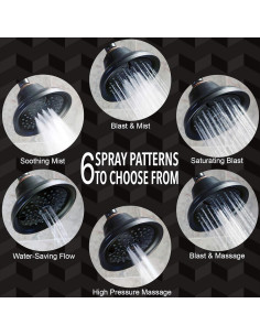 Cabezal de Ducha Aqua Elegante Bronce Aceitado 9.5 LPM Masaje 2