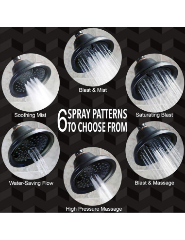 Cabezal de Ducha Aqua Elegante Bronce Aceitado 9.5 LPM Masaje