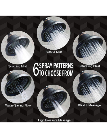 Cabezal de Ducha Aqua Elegante Bronce Aceitado 9.5 LPM Masaje