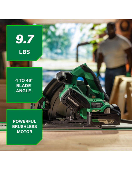 Sierra de Carril Inalámbrica Metabo HPT 36V 6-1/2" Kit