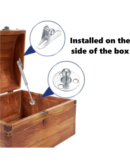 Paquete de 2 bisagras de cierre suave CJQZP 100N para caja de juguetes