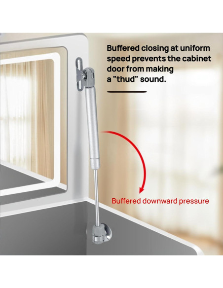 Paquete de 2 bisagras de cierre suave CJQZP 100N para caja de juguetes