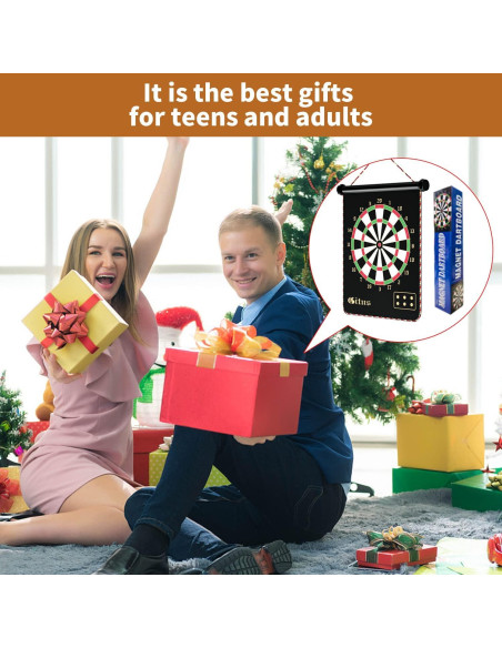 Tablero de Dardos Magnético Gitus 38x46 cm con 12 Dardos