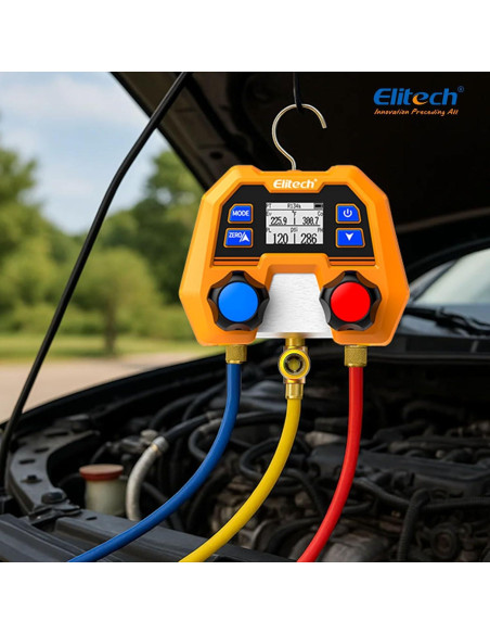 Medidor Digital de Manifold Elitech DMG-2SE para HVAC 0.74kg