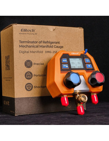 Medidor Digital de Manifold Elitech DMG-2SE para HVAC 0.74kg