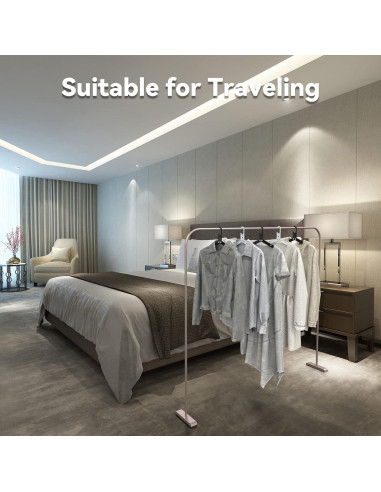 Perchas de Viaje Plegables Sazfli 3-Pack Aluminio Negro