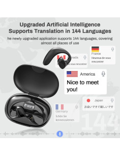 Auriculares Traductores de Idiomas HOMHOW Air6, Sonido HD, 144 Idiomas 2