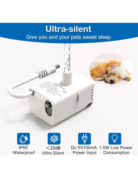 Bomba de Fuente de Agua para Gatos OYES JY-200 Ultra Silenciosa