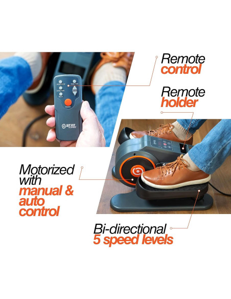 Ejercitador de Pedales SITFIT Elíptico Negro/Naranja - 7.26 kg