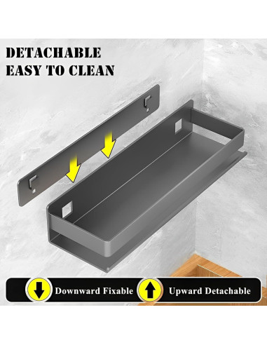 Estante Flotante de Acero Inoxidable YUSHIYAN 40cm Desmontable