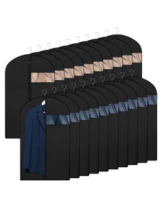 20 Bolsas para Prendas VZZNN 101.6 cm Negro Transpirables
