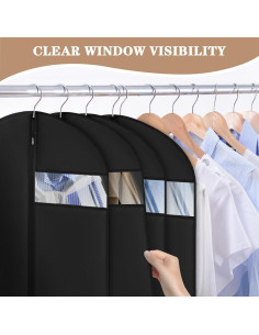 20 Bolsas para Prendas VZZNN 101.6 cm Negro Transpirables 2