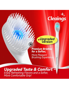 Set de 24 Cepillos de Dientes Desechables Mini Cleaings con Pasta de Dientes Sabor Menta Intensa 2