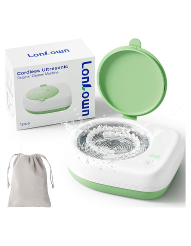Limpiador de Retenedores Ultrasónico Inalámbrico Lonlown 50kHz 80ml