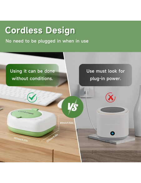 Limpiador de Retenedores Ultrasónico Inalámbrico Lonlown 50kHz 80ml