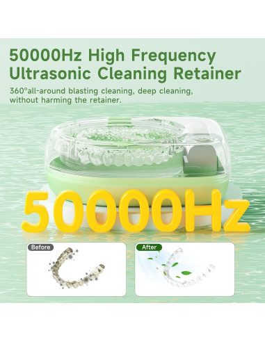 Limpiador de Retenedores Ultrasónico Inalámbrico Lonlown 50kHz 80ml