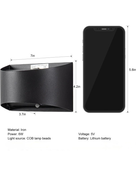 Apliques de Pared LED KwatTsz con Sensor de Movimiento, 2 Pzs Apliques de Pared LED KwatTsz con Sensor de Movimiento, 2 Pzs