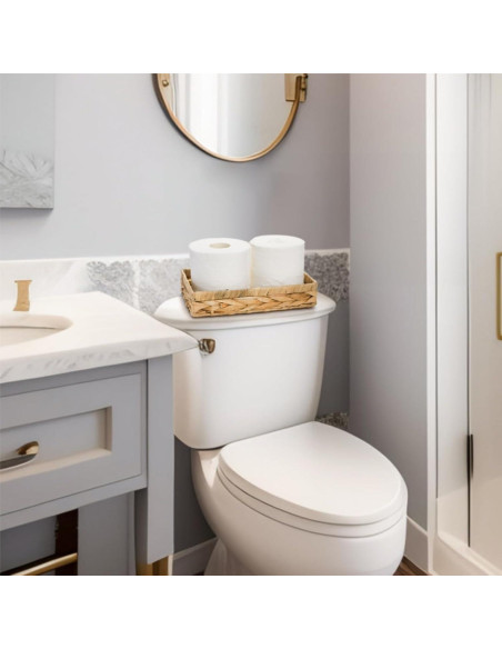 3 Bandejas de Almacenamiento de Mimbre Eorbow 25.4x15.2 cm