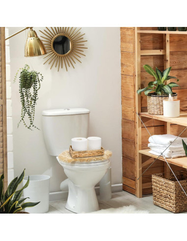 3 Bandejas de Almacenamiento de Mimbre Eorbow 25.4x15.2 cm