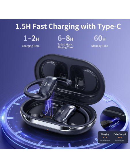 Auriculares de Traducción AI TookBuds P-G1, 145 Idiomas, 60H Batería