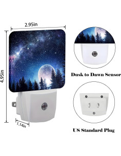 Lámpara Nocturna Cuadrada FSHVQKD Estrellas de Mar 0.5W 2