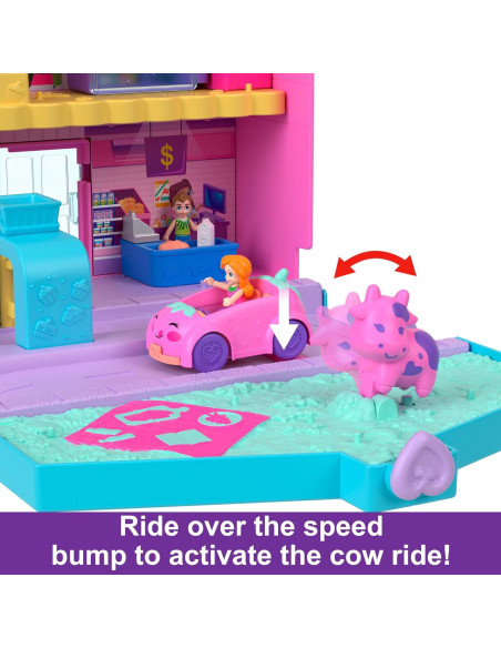 Juego Polly Pocket Fresh Market Mattel con 2 Muñecas y 12 Accesorios