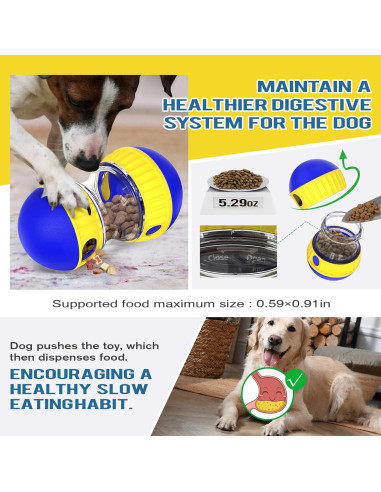 Dispensador de Golosinas para Perros BSISUERM Ajustable 15.5 cm