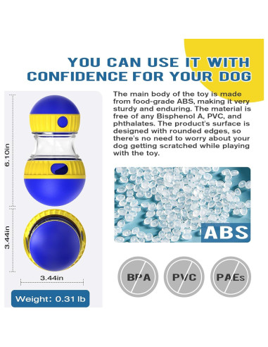 Dispensador de Golosinas para Perros BSISUERM Ajustable 15.5 cm