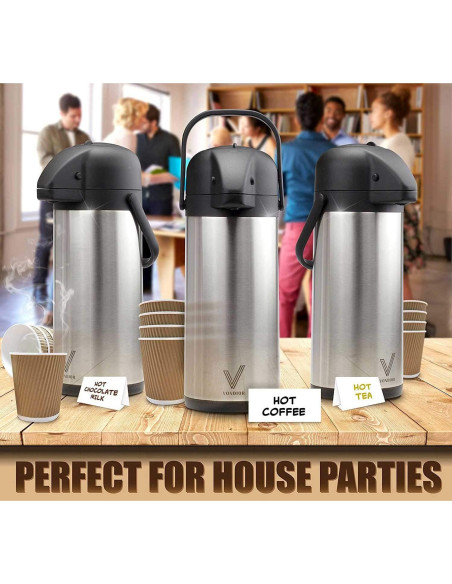 Jarra Térmica Vondior 3L Acero Inoxidable con Bomba