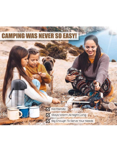 Jarra Térmica Vondior 3L Acero Inoxidable con Bomba