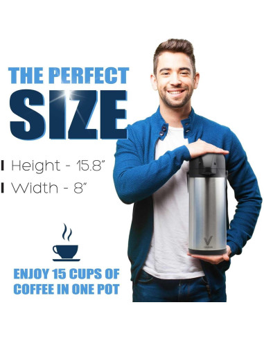 Jarra Térmica Vondior 3L Acero Inoxidable con Bomba