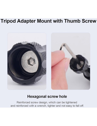 Adaptador de Montaje de Trípode Aluminio Mechrig 2 Pcs 1/4"