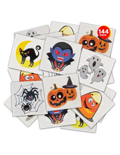 Tatuajes Temporales Halloween ArtCreativity 144 Piezas 5.08 cm