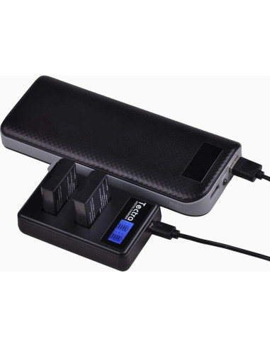 Tectra Paquete 3 Baterías PG1050 y Cargador Doble LCD 1180mAh