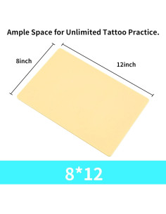 Piel de Práctica de Tatuaje BIGWASP 20.32x30.48 cm Doble Lado 5 Piezas 2