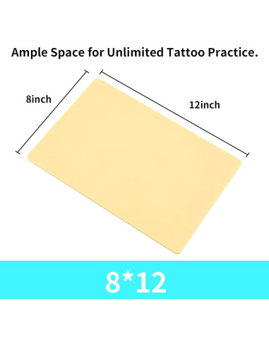 Piel de Práctica de Tatuaje BIGWASP 20.32x30.48 cm Doble Lado 5 Piezas