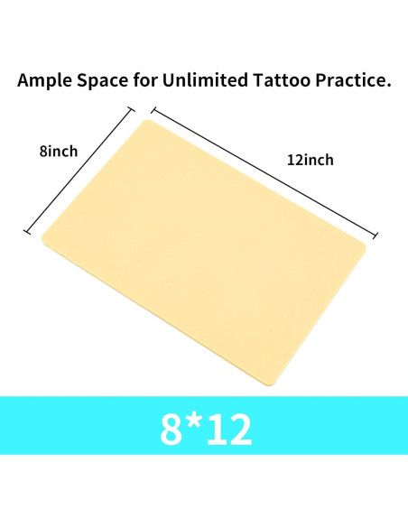 Piel de Práctica de Tatuaje BIGWASP 20.32x30.48 cm Doble Lado 5 Piezas Piel de Práctica de Tatuaje BIGWASP 20.32x30.48 cm Doble Lado 5 Piezas