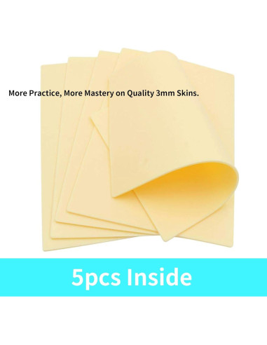 Piel de Práctica de Tatuaje BIGWASP 20.32x30.48 cm Doble Lado 5 Piezas